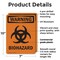 Signmission Biohazard With Symbol OSHA Warning Sign, Plastic, 7in W x 10in L, 2PK OS-2PACK-WS-P-710-V-12989 - alternate 6
